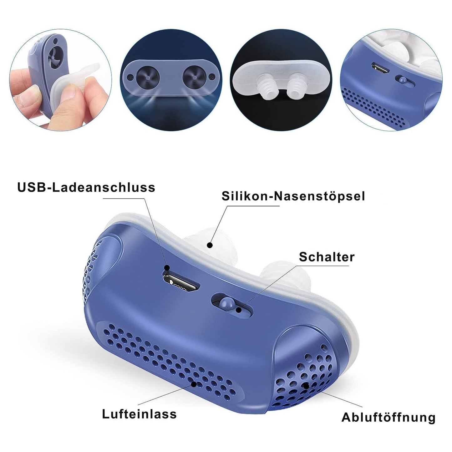 MICROBREATH - Appareil CPAP compact contre le ronflement et l'apnée du sommeil