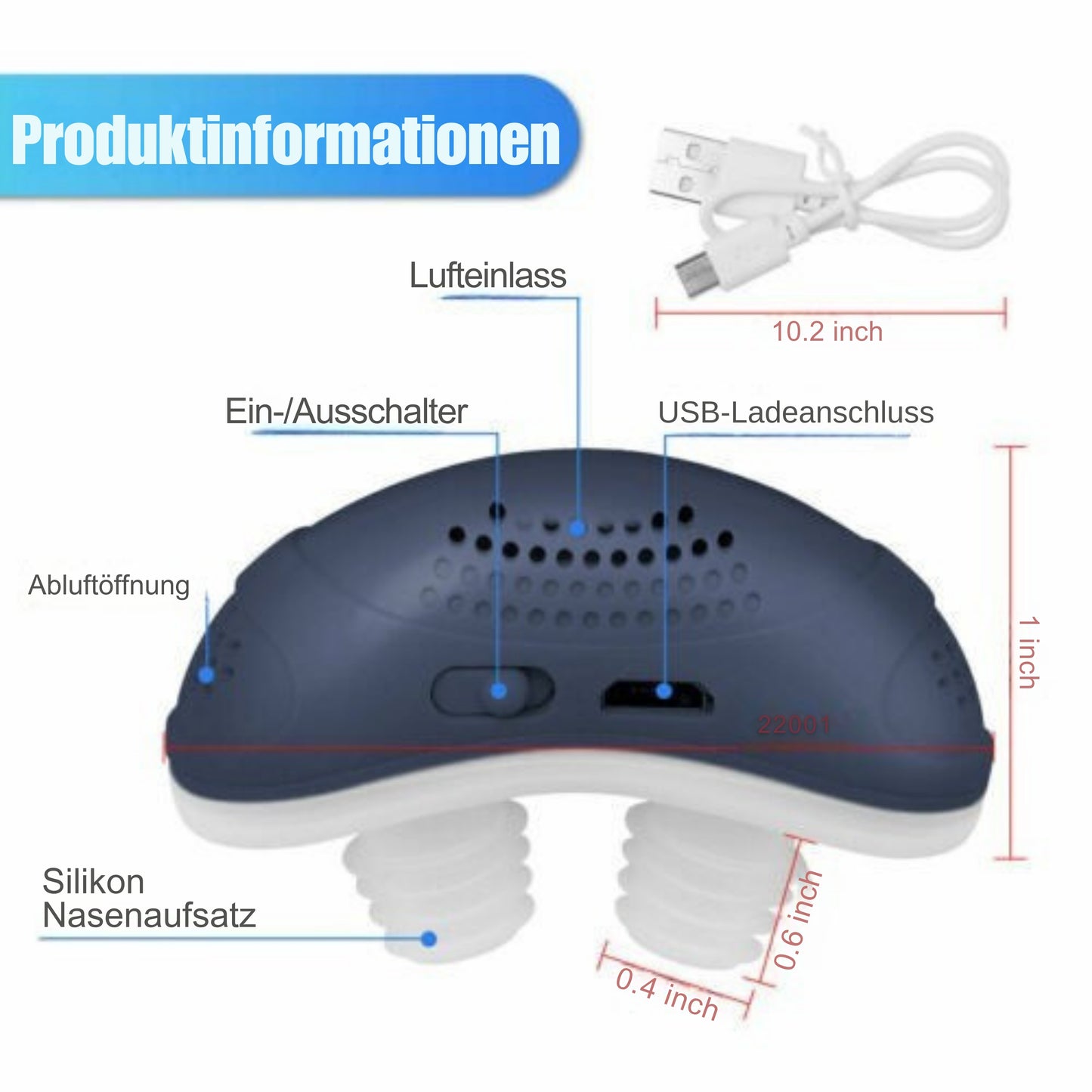 MICROBREATH - Appareil CPAP compact contre le ronflement et l'apnée du sommeil