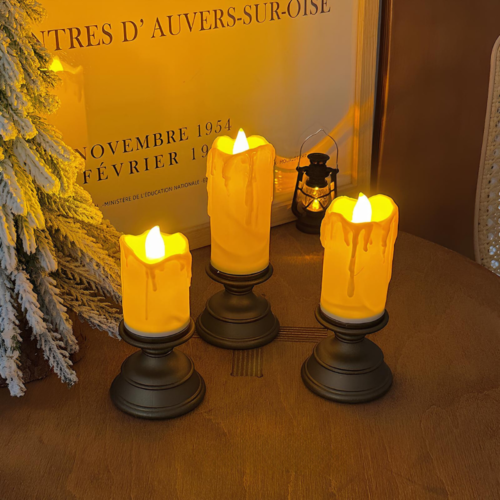GlowFlicker LED Candles – Flameless Decorative Candles with Realistic Flicker Effect