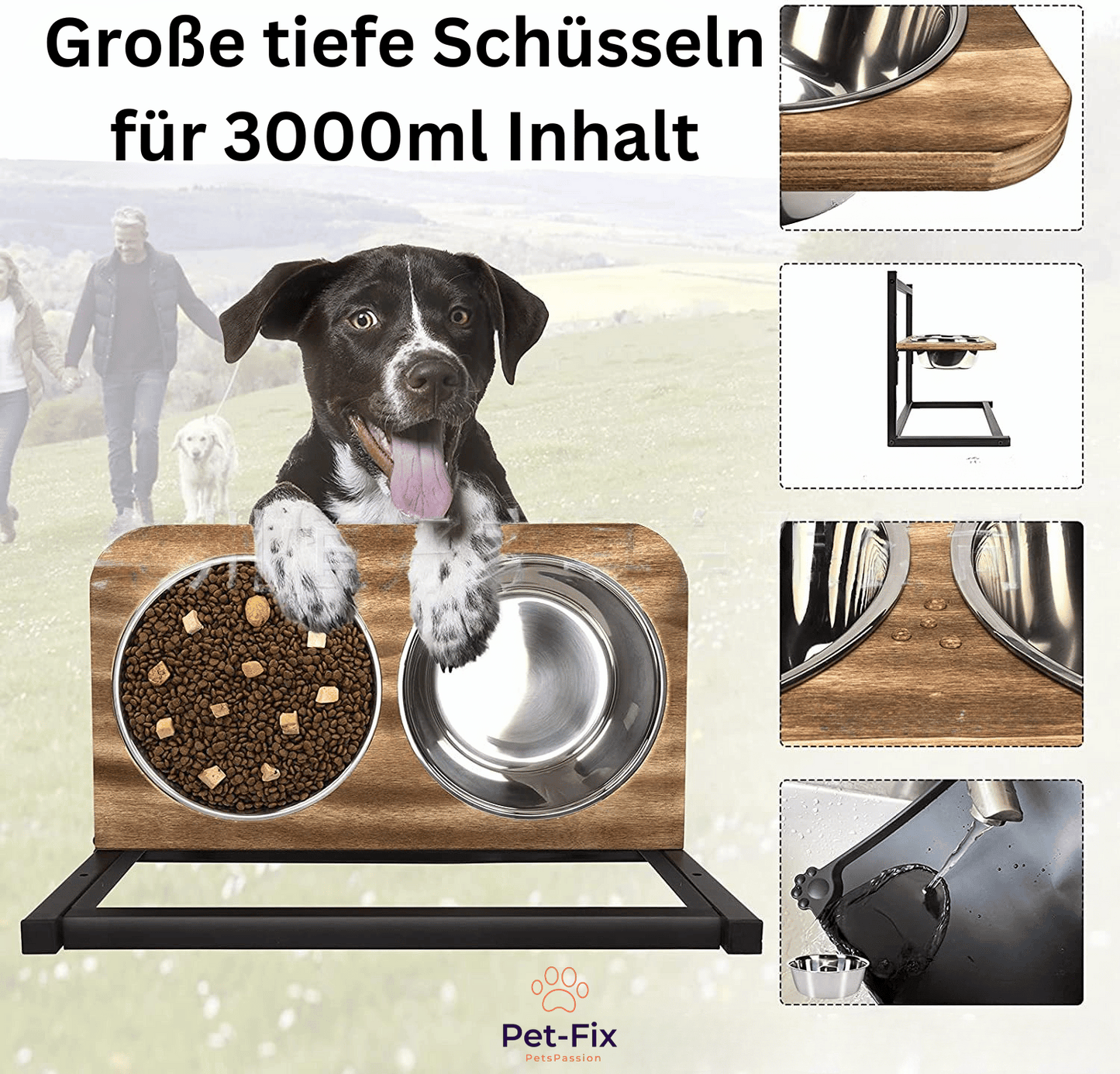 Snackhaven - Luxus erhöhte Fütterungsstation für Hunde-5