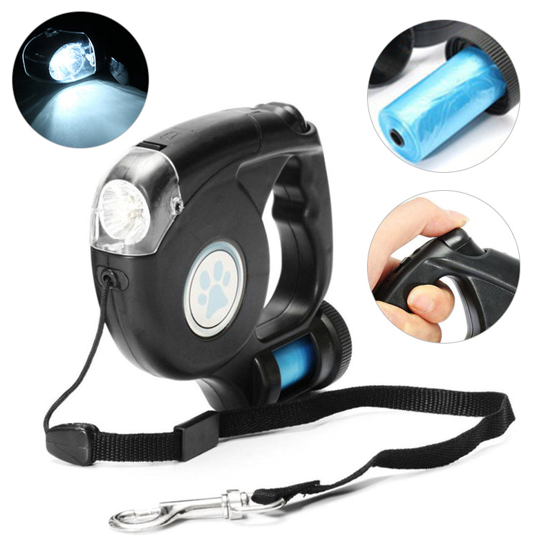 BRIGHTSTRIDE – Guinzaglio per cani LED con torcia integrata per passeggiate sicure