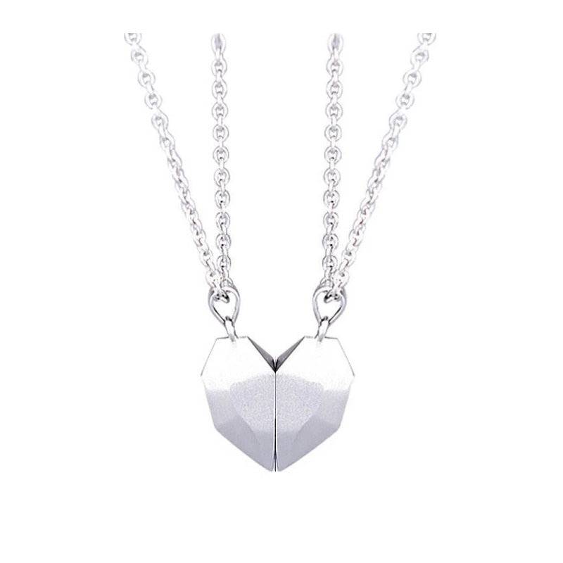 Paar Halskette Damen 2-in-1 Mit Magnetischer Herzverbindung für Ewige Liebe-1