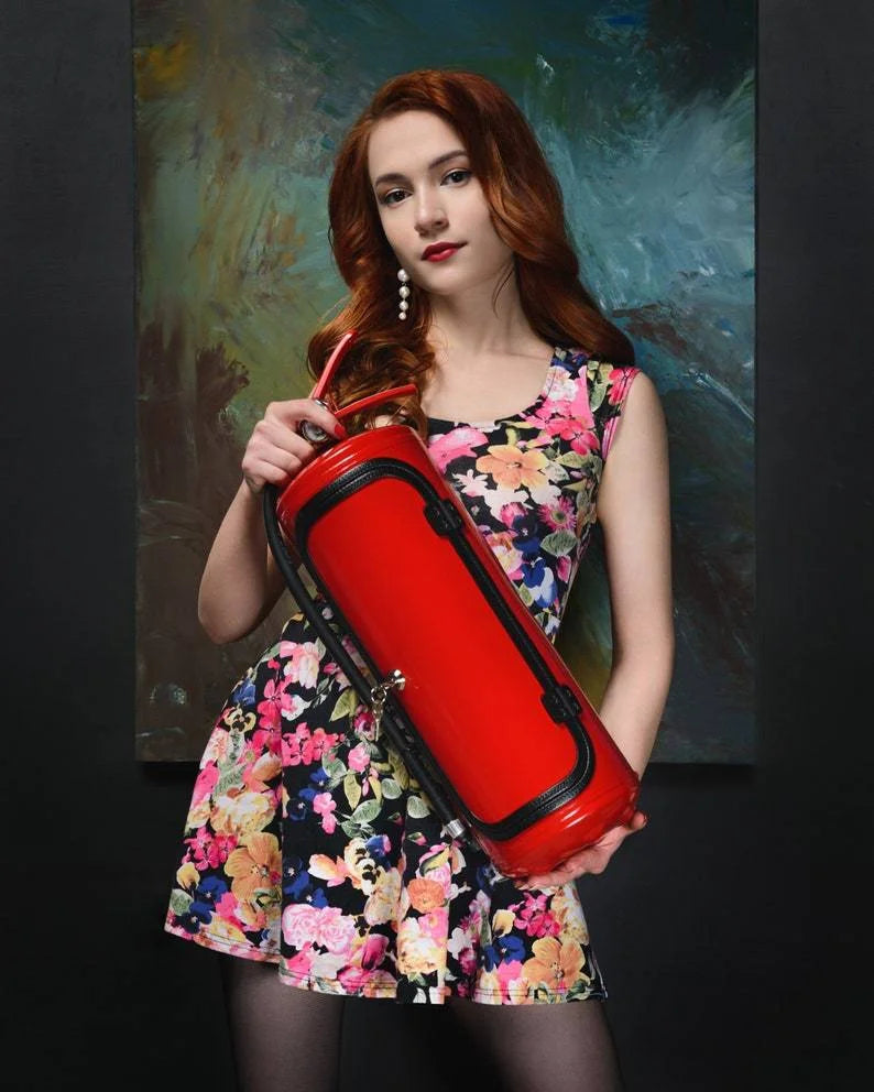 Hidden FireBar - Hidden minibar in fire extinguisher design for stylish storage