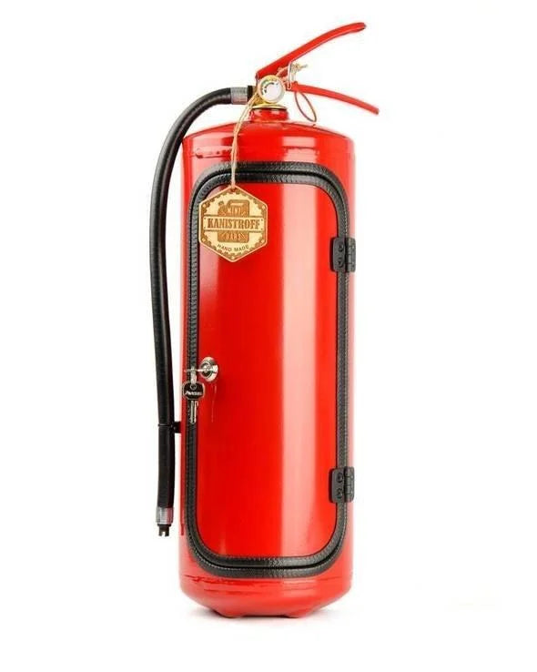 Hidden FireBar - Hidden minibar in fire extinguisher design for stylish storage