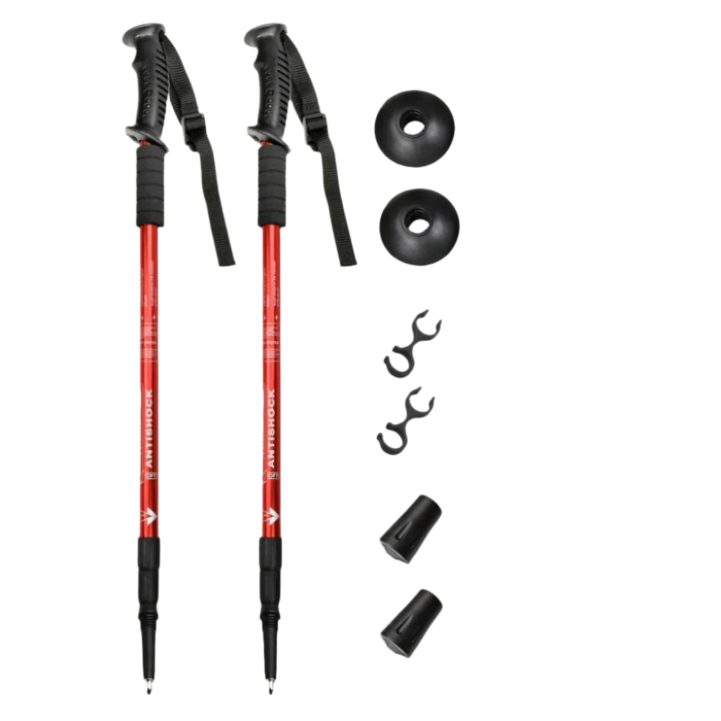 Aluminium trekking poles - lightweight, shock-absorbing support for adventurous hikers
