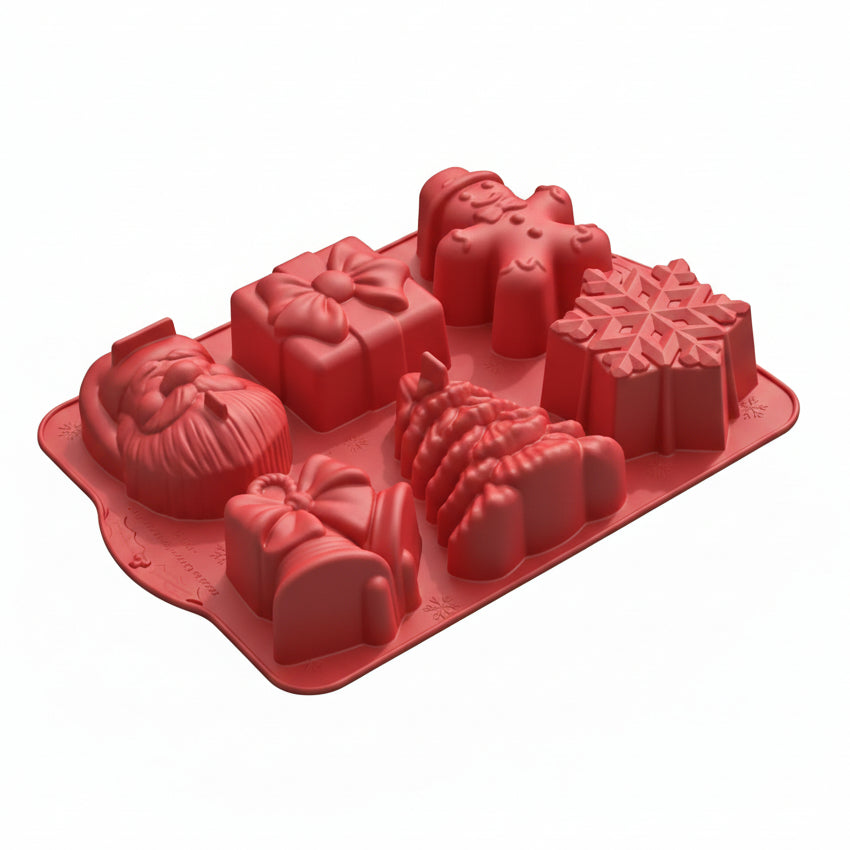 HOLLYMOLD – Weihnachtliches Silikonform-Set für Süßigkeiten, Schokolade & Fondant 1