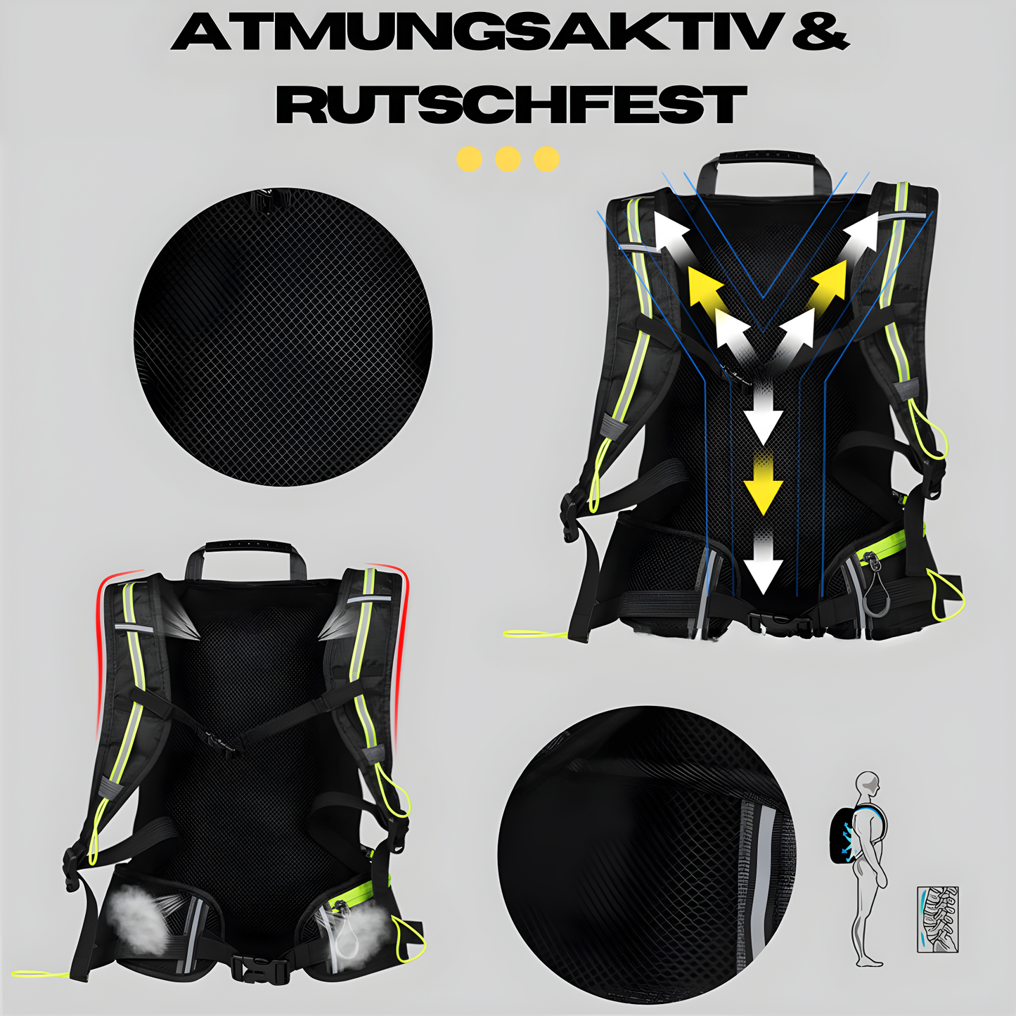 HYDRORIDE PACK - Multifunctional hydration pack with 10 litre volume for outdoor adventures