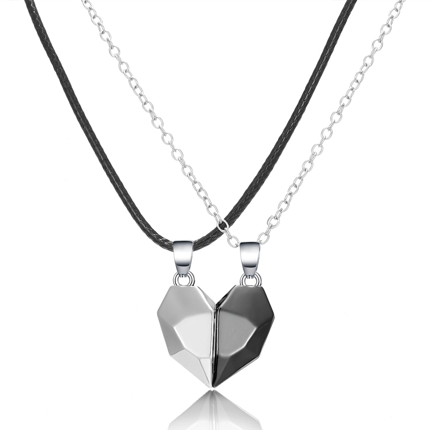 Variant image for Paar Halskette Damen 2-in-1 Mit Magnetischer Herzverbindung für Ewige Liebe-2