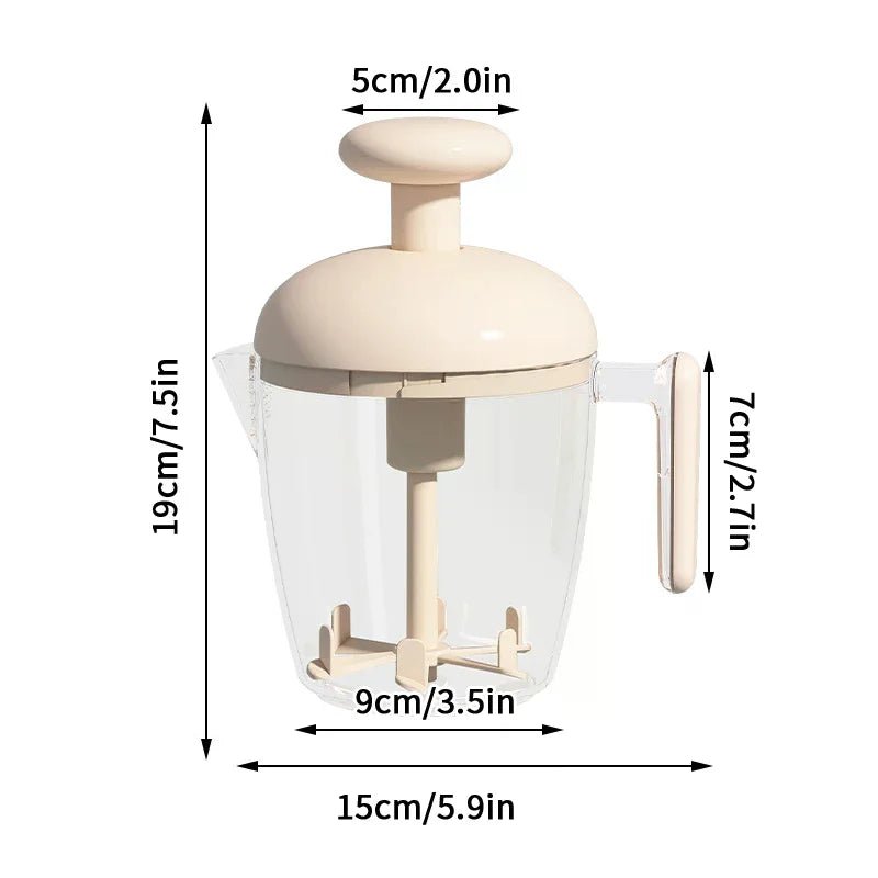 Halbautomatischer Handmixer - Ergonomisches Handrührgerät zum Eierschlagen & Milchaufschäumen 4