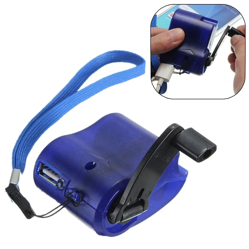 CrankCharge – USB-noodlader met handkruik voor outdoor-avonturen