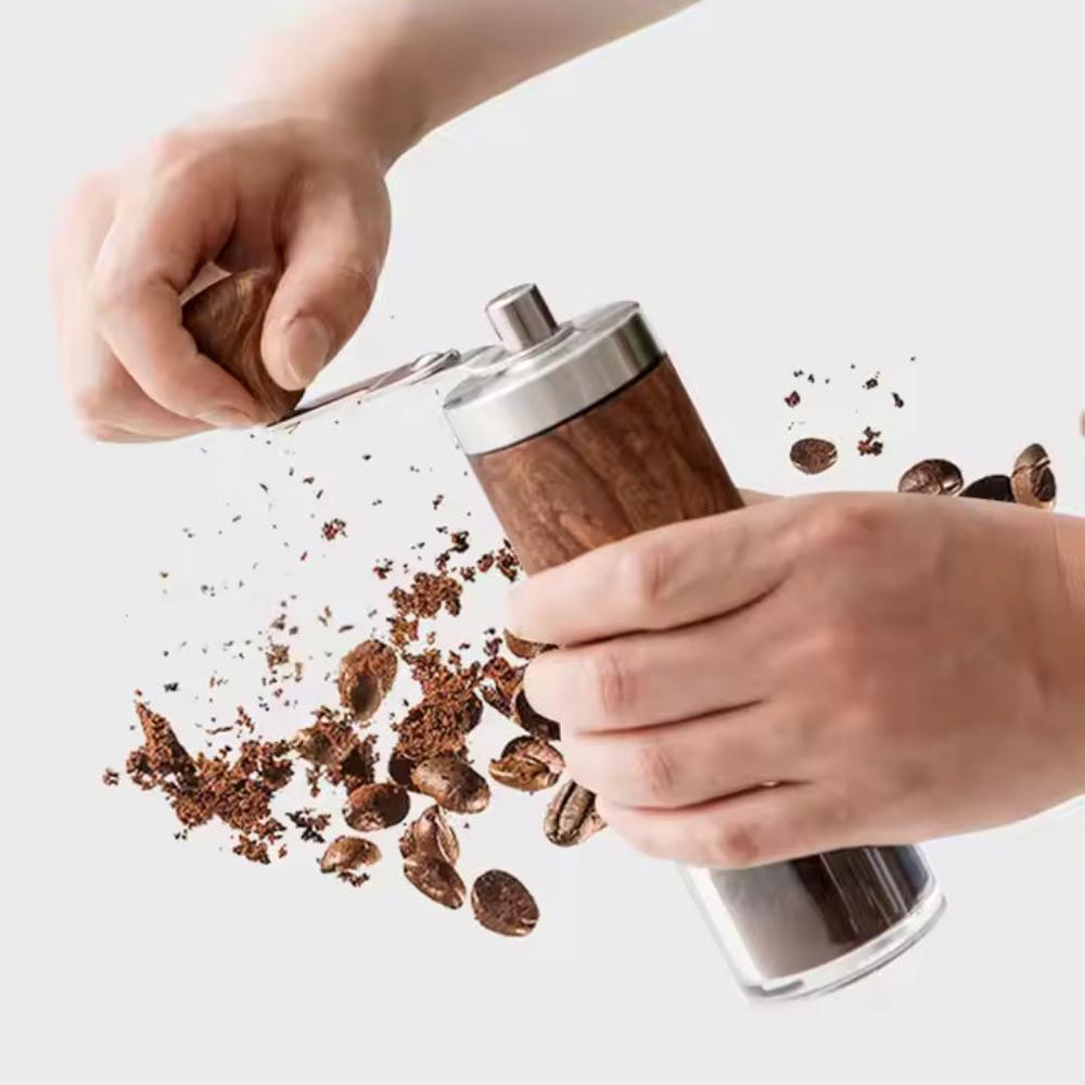 GrindMate – Moulin à café portable en bois pour café et épices