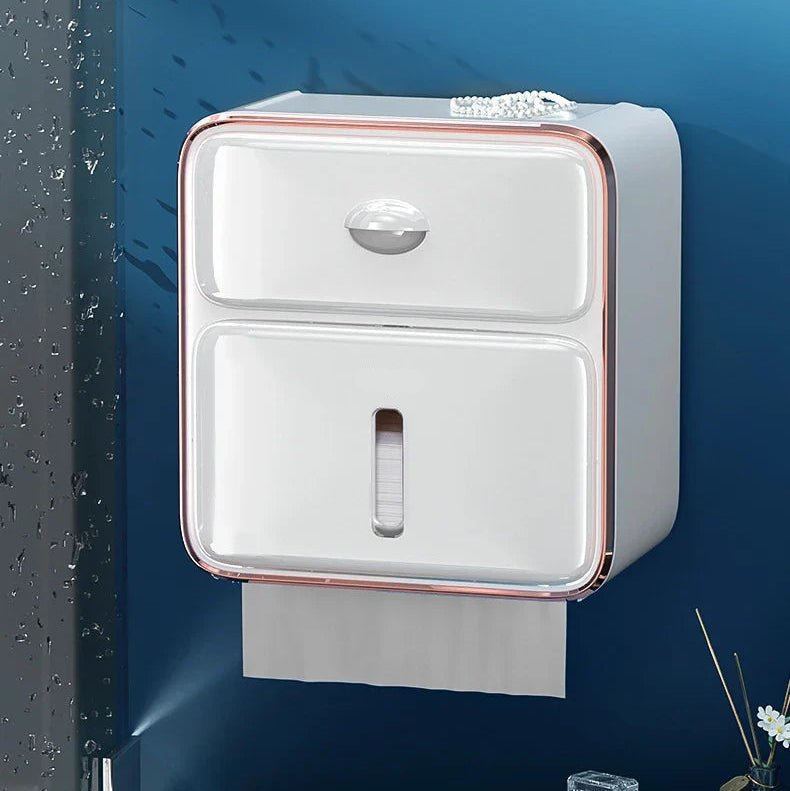 ROLLORA – Wall-Mounted Toilet Paper Holder, Waterproof & Space-Saving