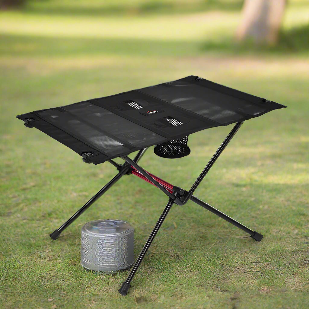 AdventurePro Mesa de camping plegable – Mesa portátil para picnic y pesca al aire libre