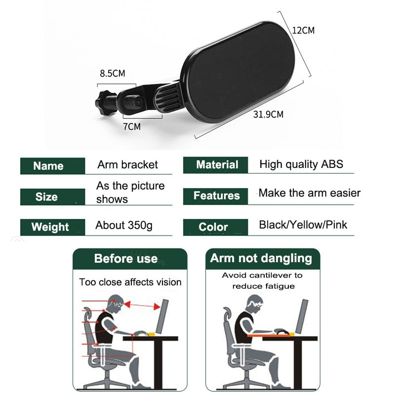 Ergowork Computer Armlehne Pro - Ergonomische Unterstützung für Komfort und Schmerzfreiheit-4