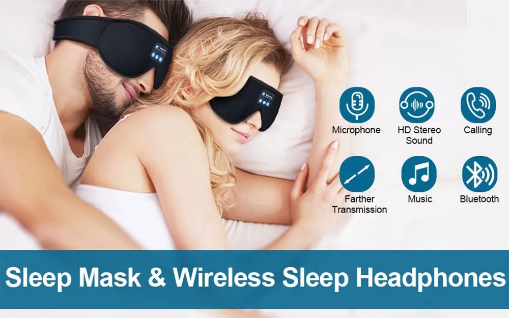 SNOOZEBEAT – Bluetooth Sleep Mask with Music & 3D Comfort Design