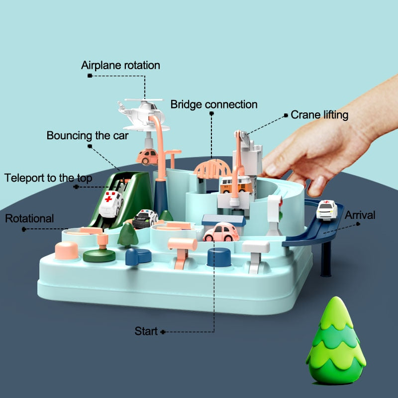 CityAdventure - Interactive city playset with cars & helicopter for children aged 3+