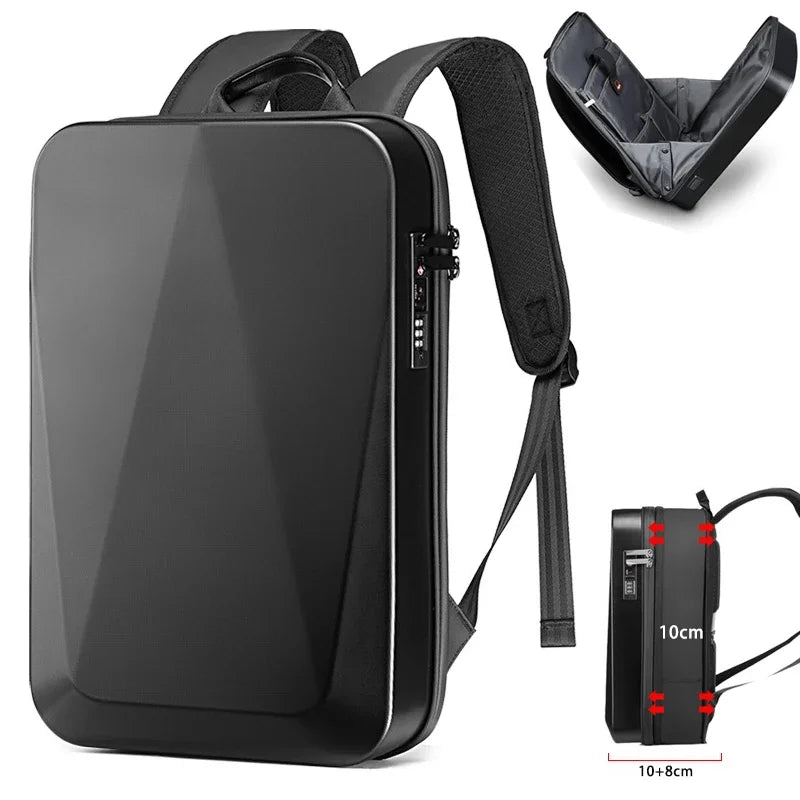 TECHGUARD – Mochila para portátil expandible con protección antirrobo y puerto USB