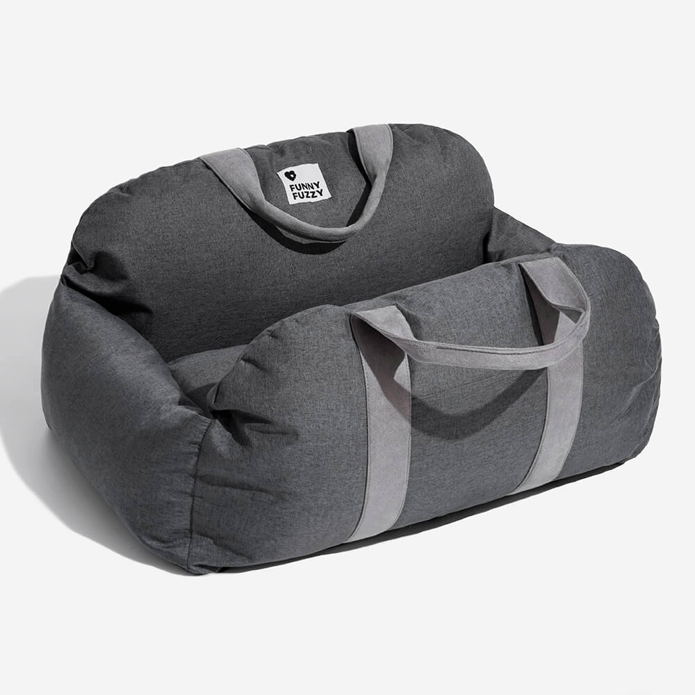 ComfyRide Cama Asiento para Perro – Cama Asiento para Perro con Cinturón de Seguridad y Suelo Antideslizante para Coche y Hogar