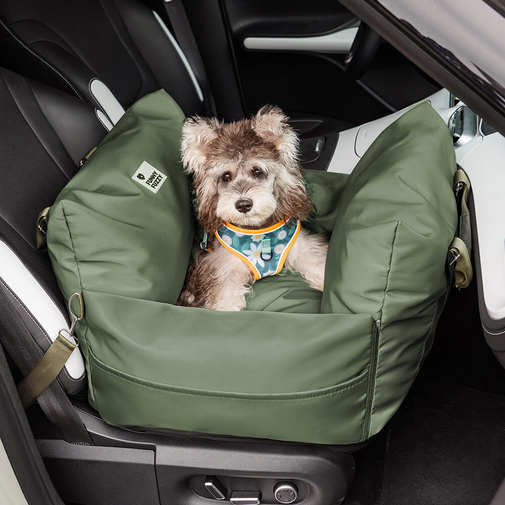 ComfyRide Cama Asiento para Perro – Cama Asiento para Perro con Cinturón de Seguridad y Suelo Antideslizante para Coche y Hogar
