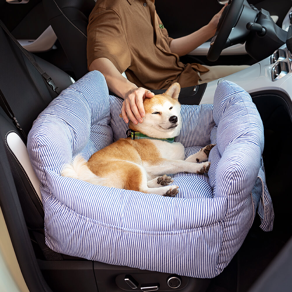 ComfyRide Cama Asiento para Perro – Cama Asiento para Perro con Cinturón de Seguridad y Suelo Antideslizante para Coche y Hogar