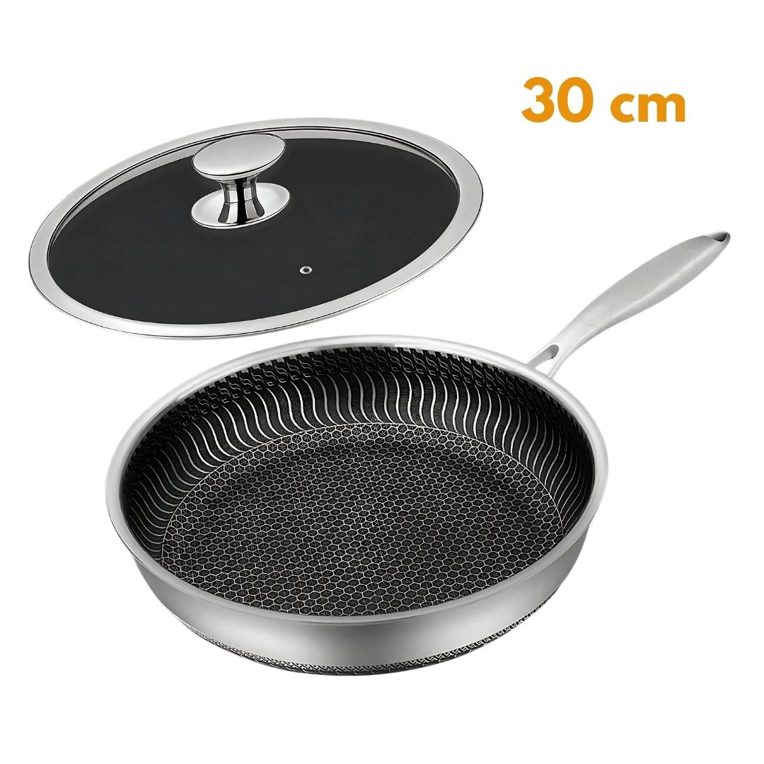 HexaCook – Hybrid stainless steel pan with non-stick & Hexa design