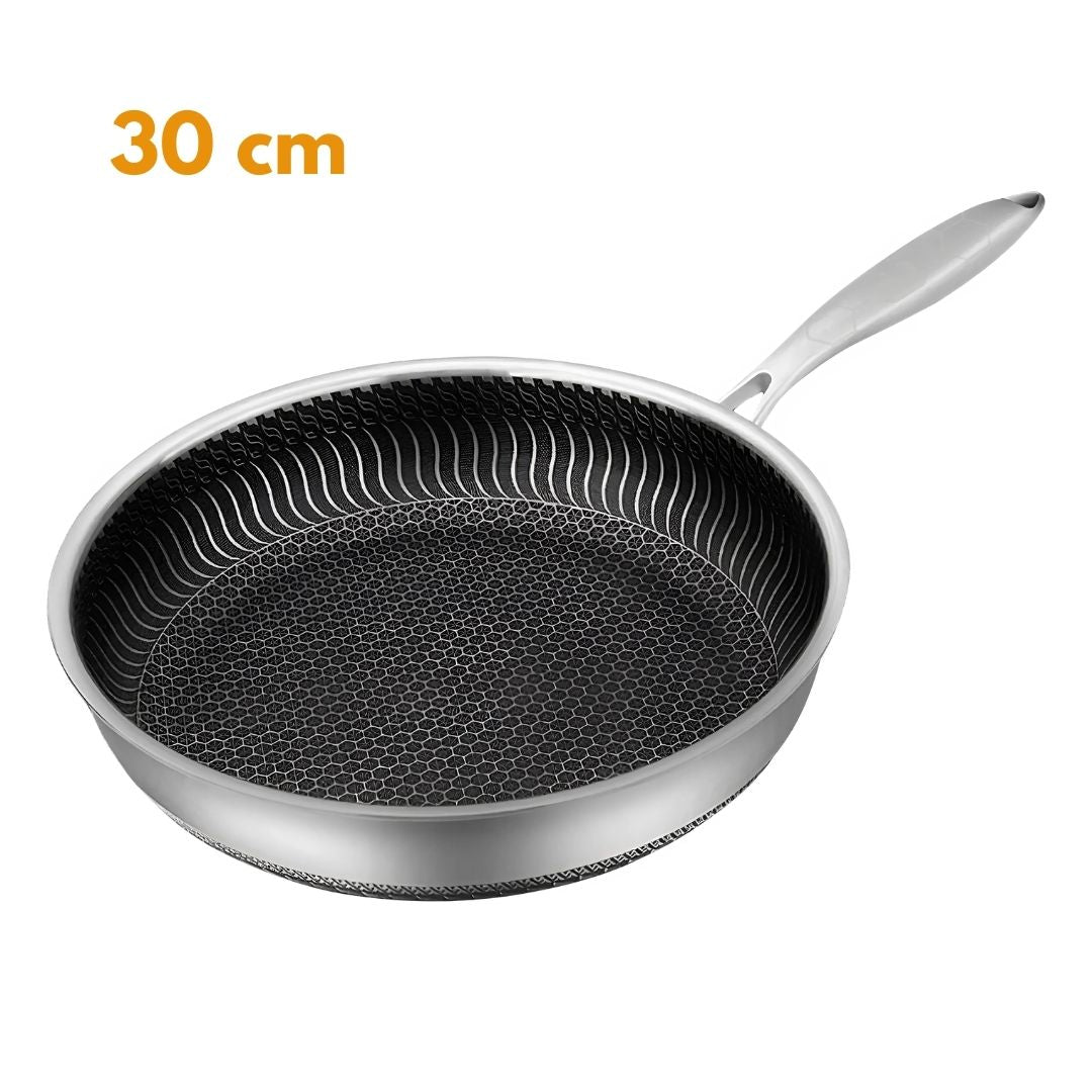 HexaCook – Hybrid stainless steel pan with non-stick & Hexa design