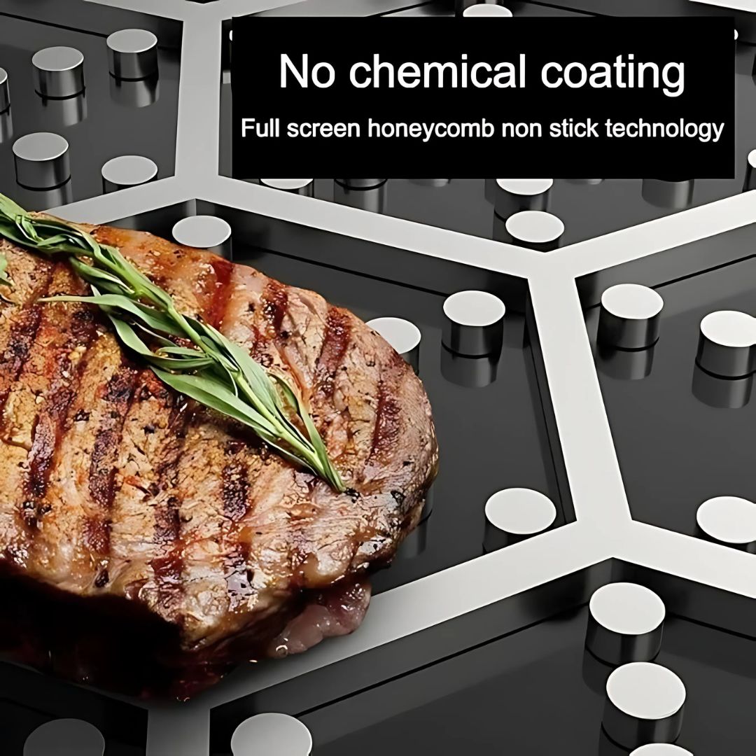 HexaCook – Hybrid stainless steel pan with non-stick & Hexa design
