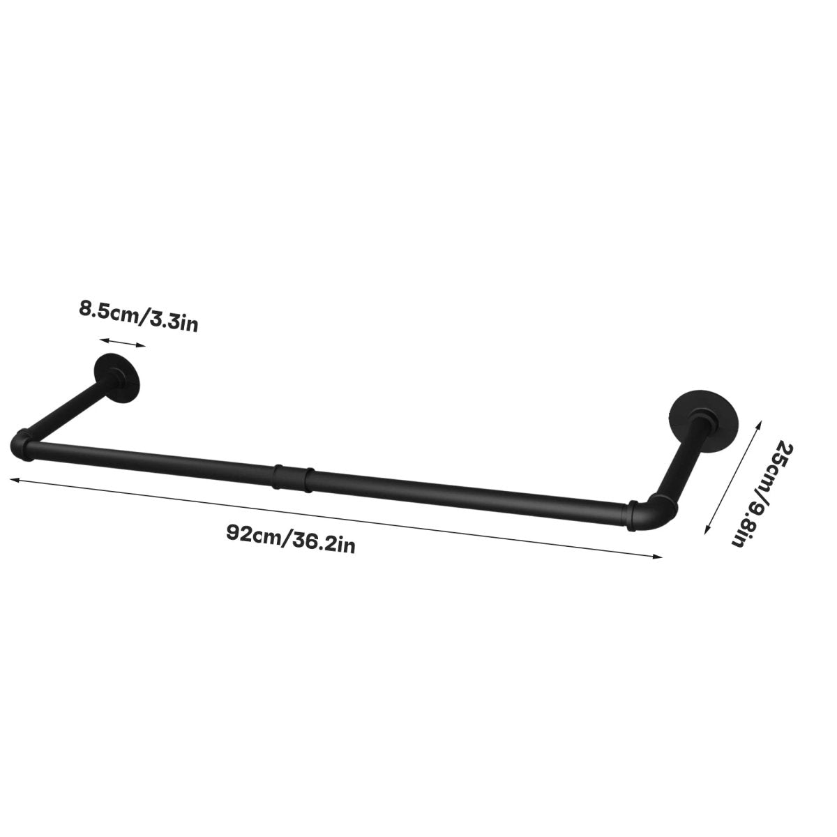 IRONHANG – Industrielle Wandkleiderstange aus Rohr 5