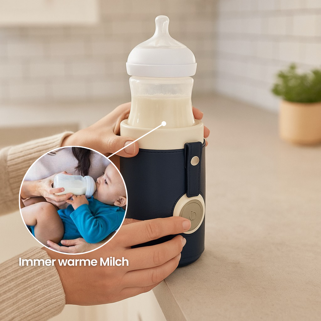 MamaGo Pro – Draagbare flessenwarmer voor moeders onderweg