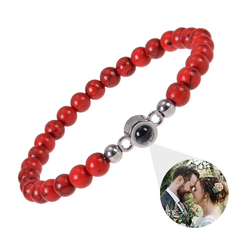 EVALORA – Projection Bracelet with Infinity Heart and Personalized Photo