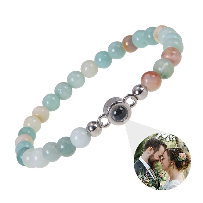 EVALORA – Projection Bracelet with Infinity Heart and Personalized Photo