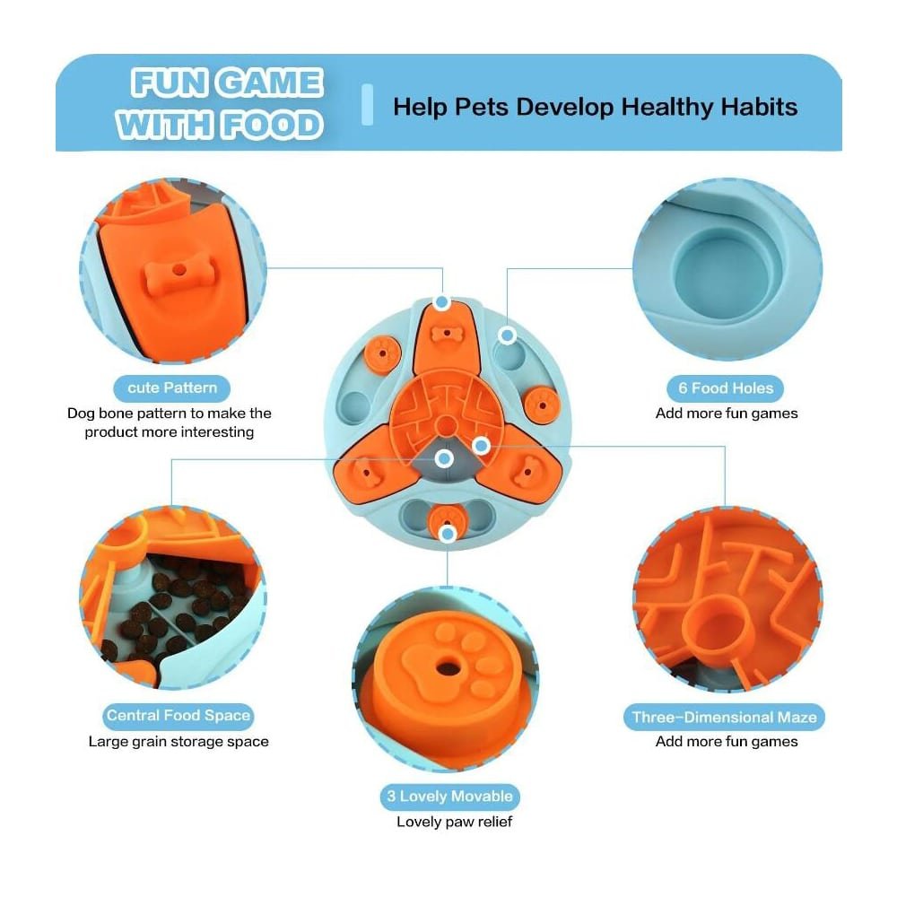 SLOWFEED PUZZLE BOWL - Interactive feeding bowl against hasty eating