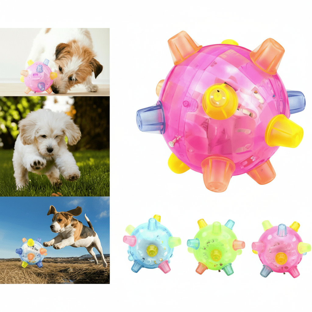 FETCHGLOW – Balle à ressort LED interactive pour chiens