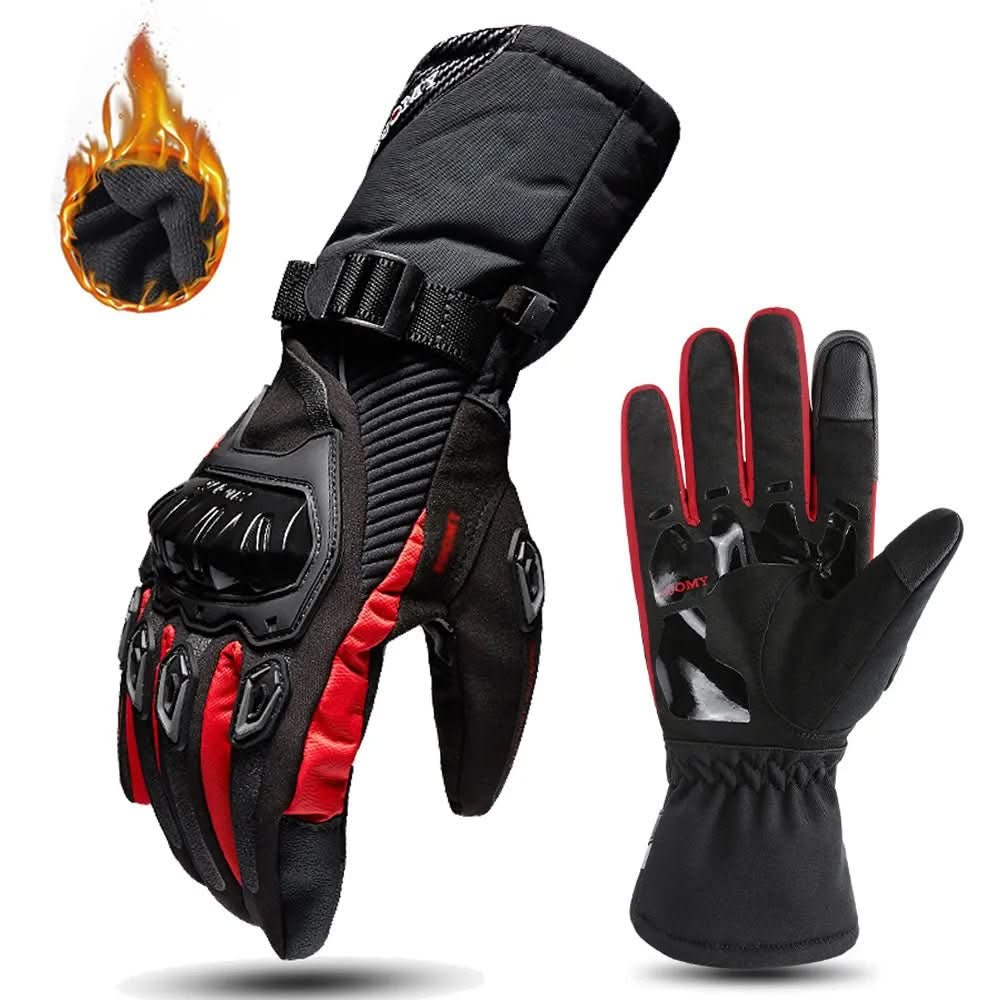 THERMOGRIP Moto Gloves – Waterproof Winter Motorcycle Gloves with 3-Layer Insulation & Carbon Fiber Protection