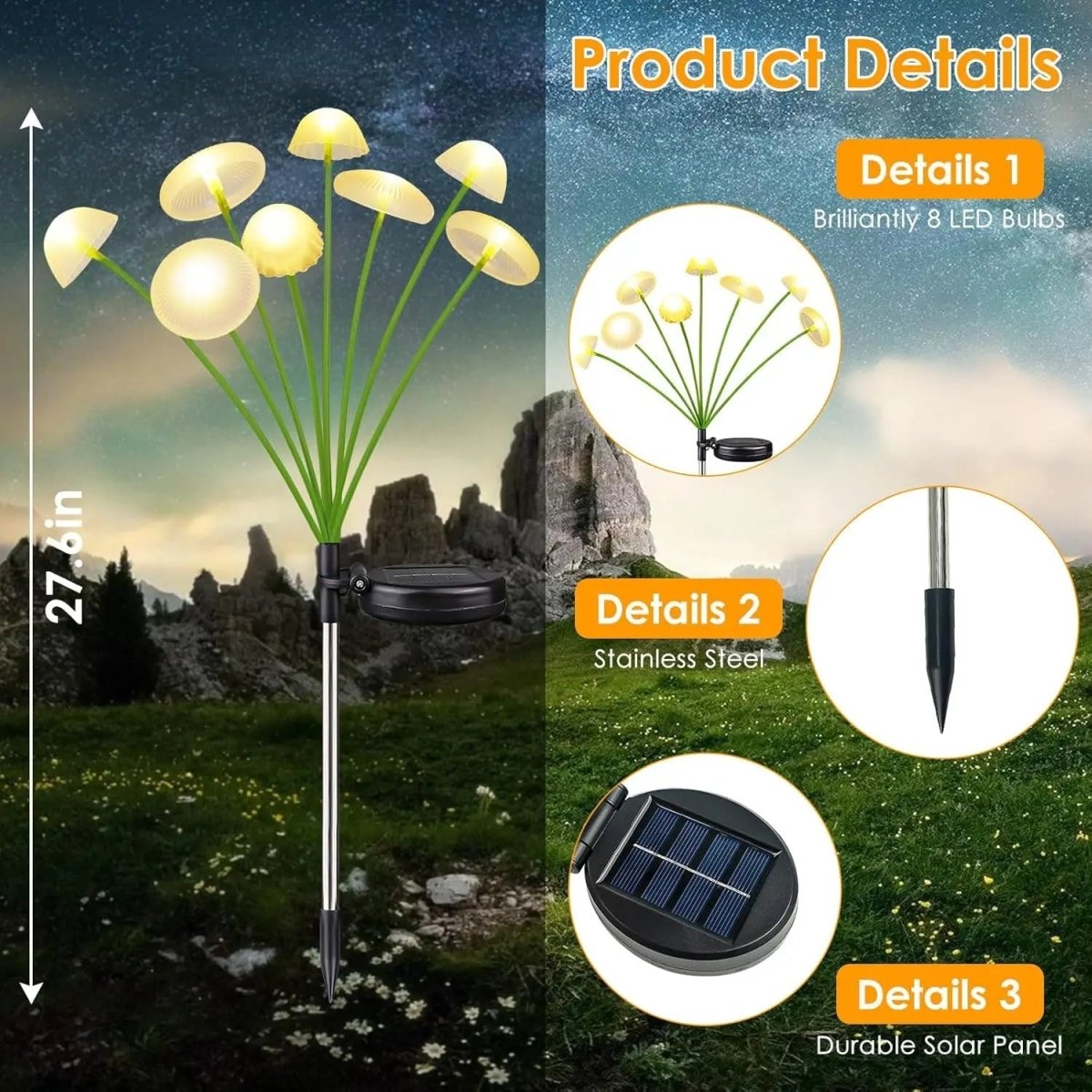 JELLYGLOW – Solar-Quallenpilz-Gartenleuchte 7