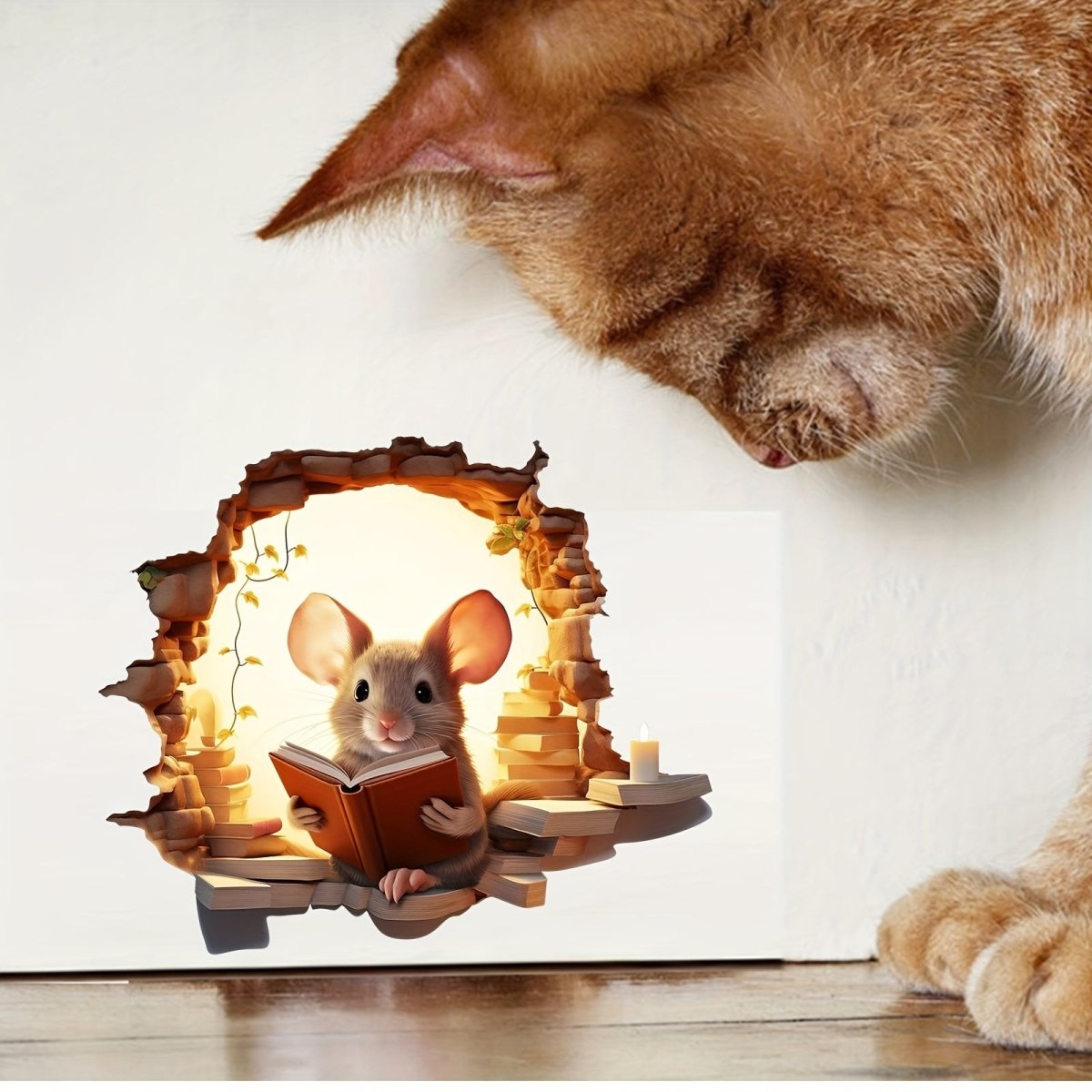 DecoraMice 3D Cartoon Wall Stickers | Adorable Mouse Wall Stickers for Children's Rooms and Living Space Decoration