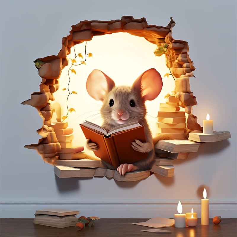 DecoraMice 3D Cartoon Wall Stickers | Adorable Mouse Wall Stickers for Children's Rooms and Living Space Decoration