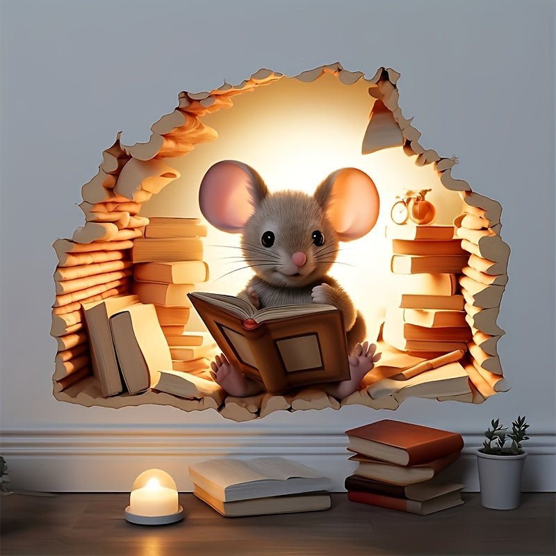 DecoraMice 3D Cartoon Wall Stickers | Adorable Mouse Wall Stickers for Children's Rooms and Living Space Decoration