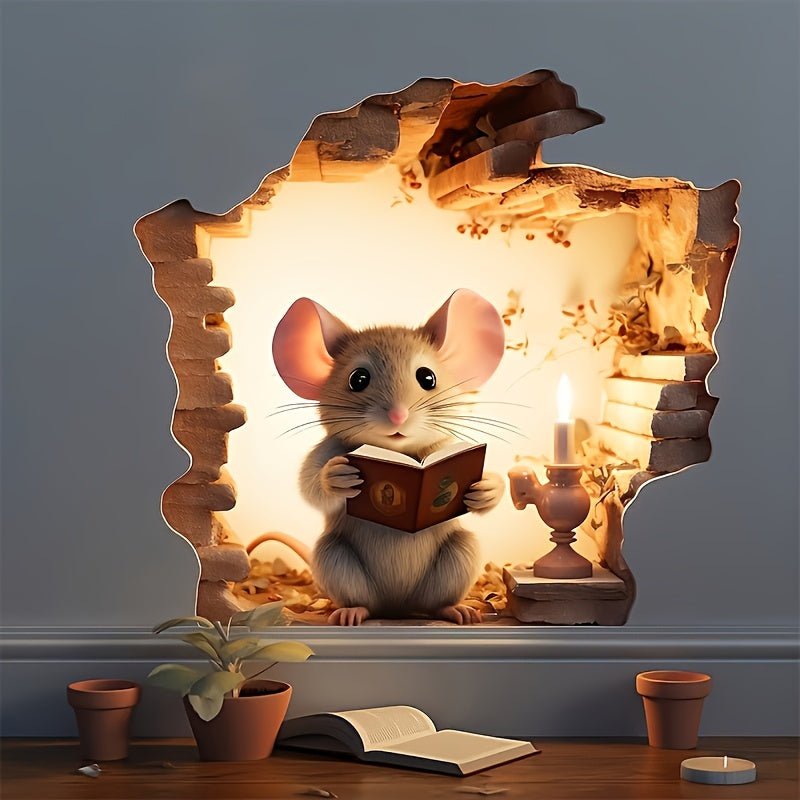 DecoraMice 3D Cartoon Wall Stickers | Adorable Mouse Wall Stickers for Children's Rooms and Living Space Decoration