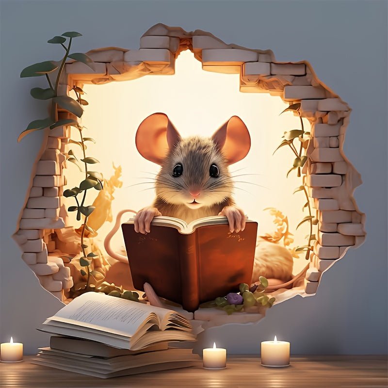 DecoraMice 3D Cartoon Wall Stickers | Adorable Mouse Wall Stickers for Children's Rooms and Living Space Decoration
