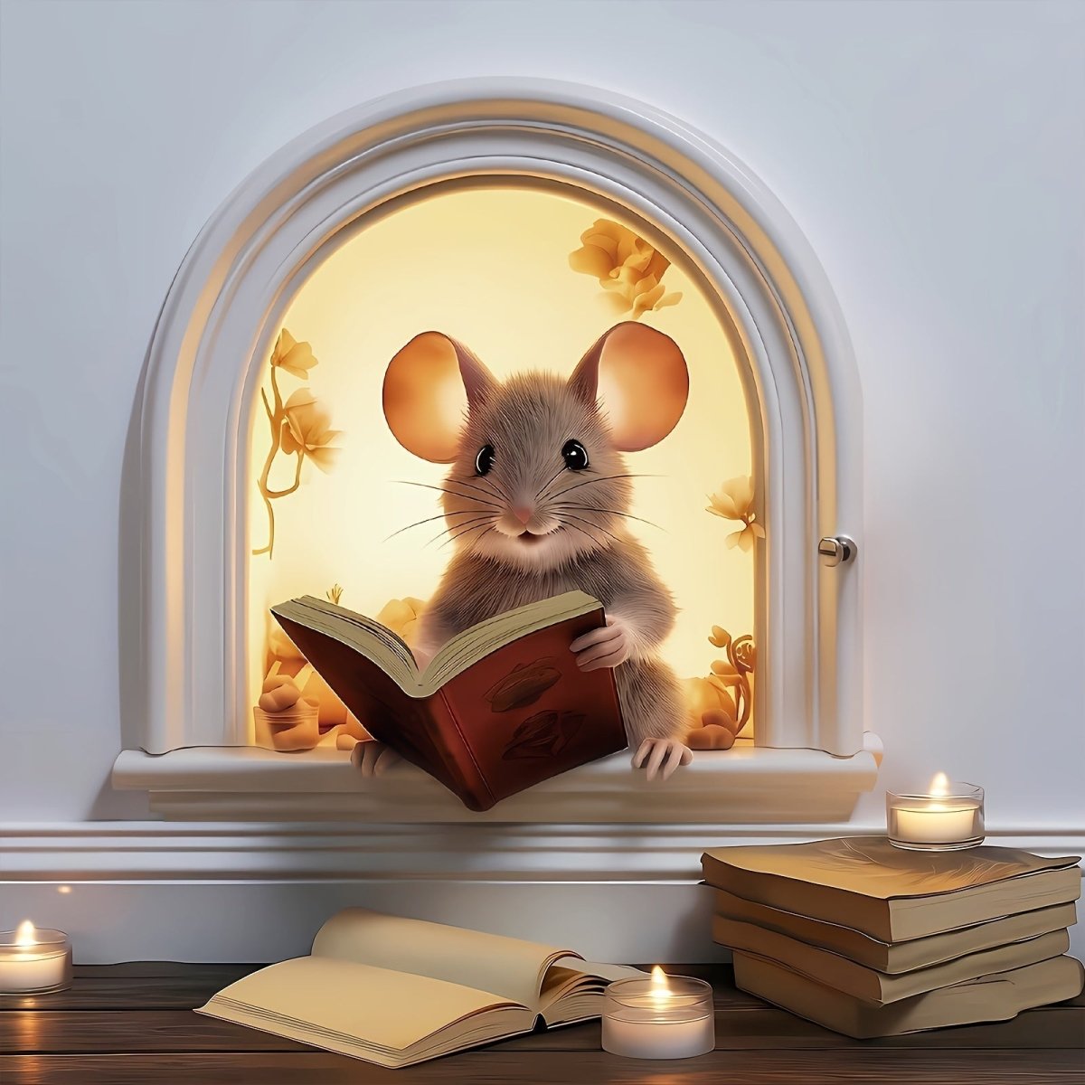 DecoraMice 3D Cartoon Wall Stickers | Adorable Mouse Wall Stickers for Children's Rooms and Living Space Decoration