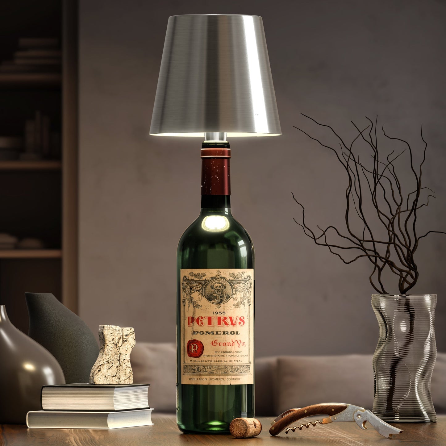 LumiBottle – Cable lamp for bottles with warm white LED light