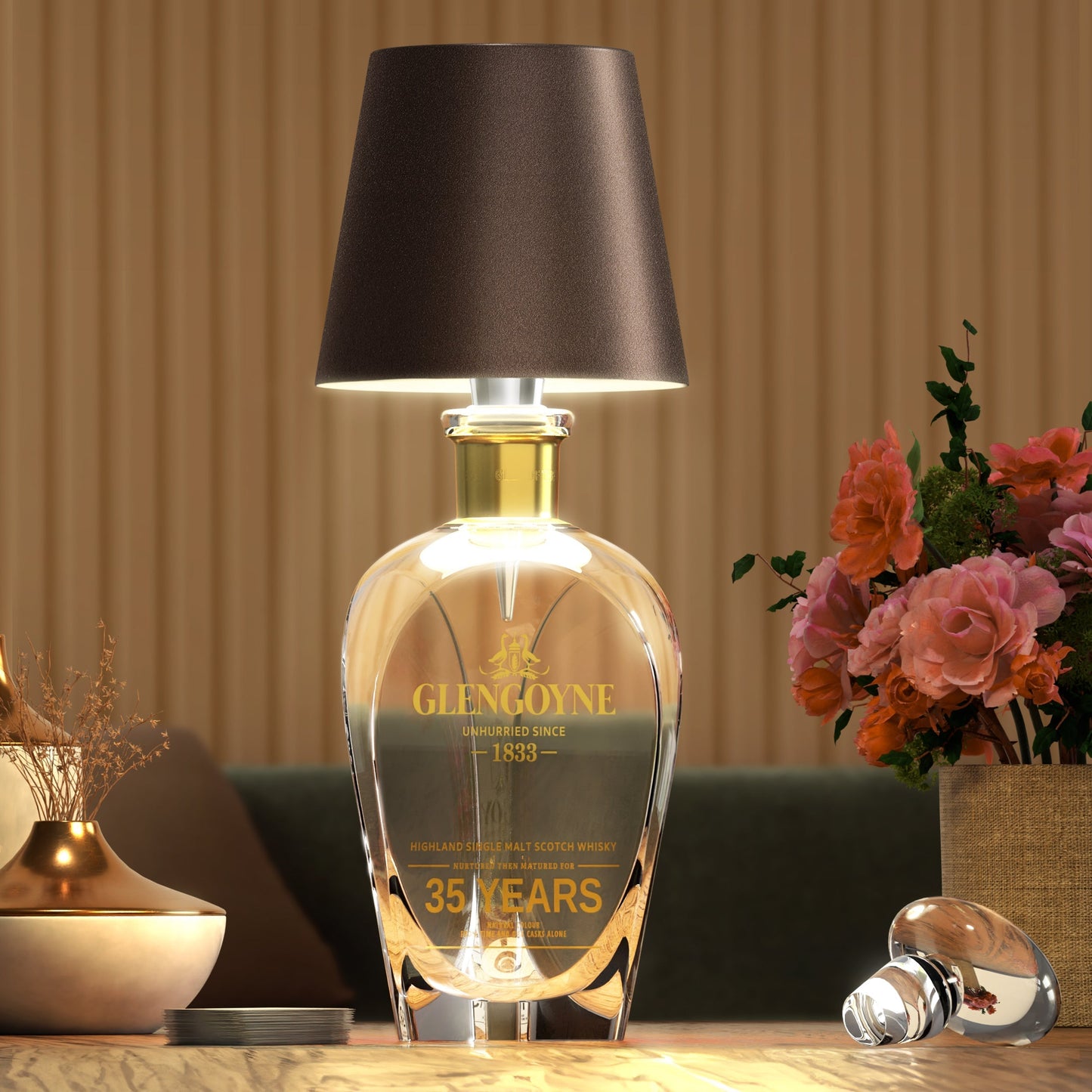 LumiBottle – Cable lamp for bottles with warm white LED light