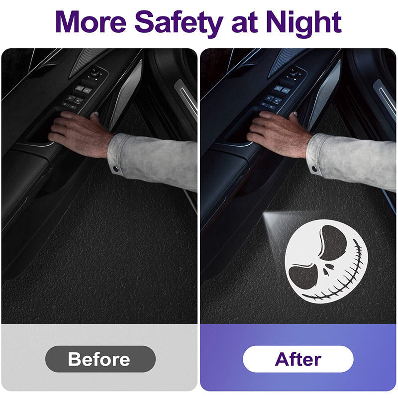 Wireless LED car door projector light - Customised logo for stylish vehicle presentation