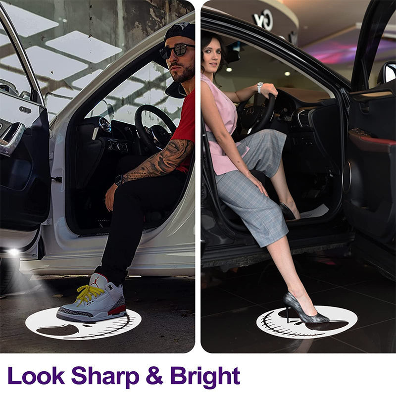 Wireless LED car door projector light - Customised logo for stylish vehicle presentation