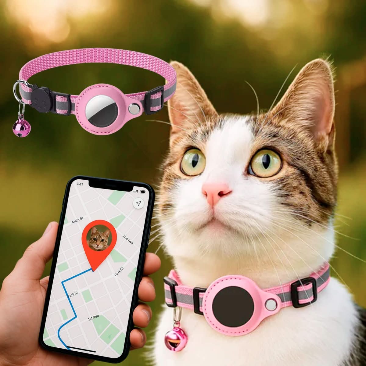CATGUARD – Collare GPS per Gatti con Design Riflettente