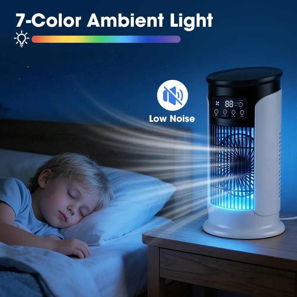 Klarstein Luftkühler 3-in-1 mit Wasser, 6 Geschwindigkeiten und LED-Nachtlicht 5