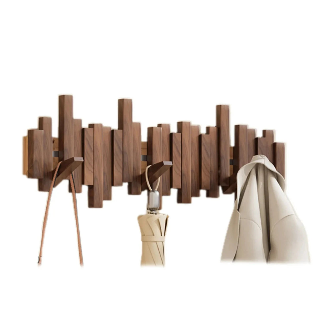 PIANOHANG Wall Rack - Wall coat rack made of walnut or beech wood in piano design