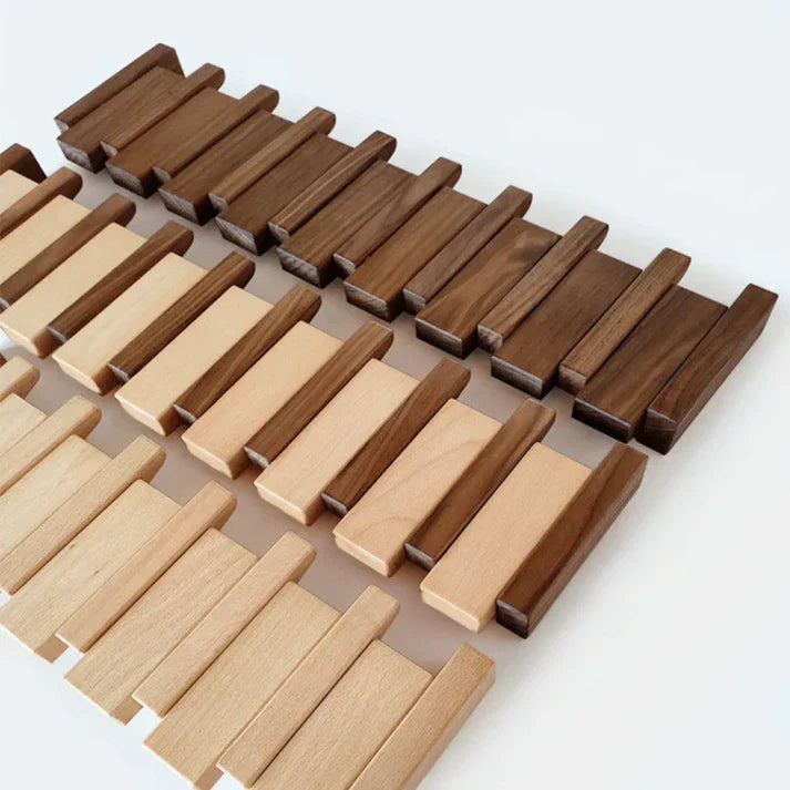 HARMONYCOAT Wall Rack - Artistic wooden wall coat rack in piano design for hallway & home