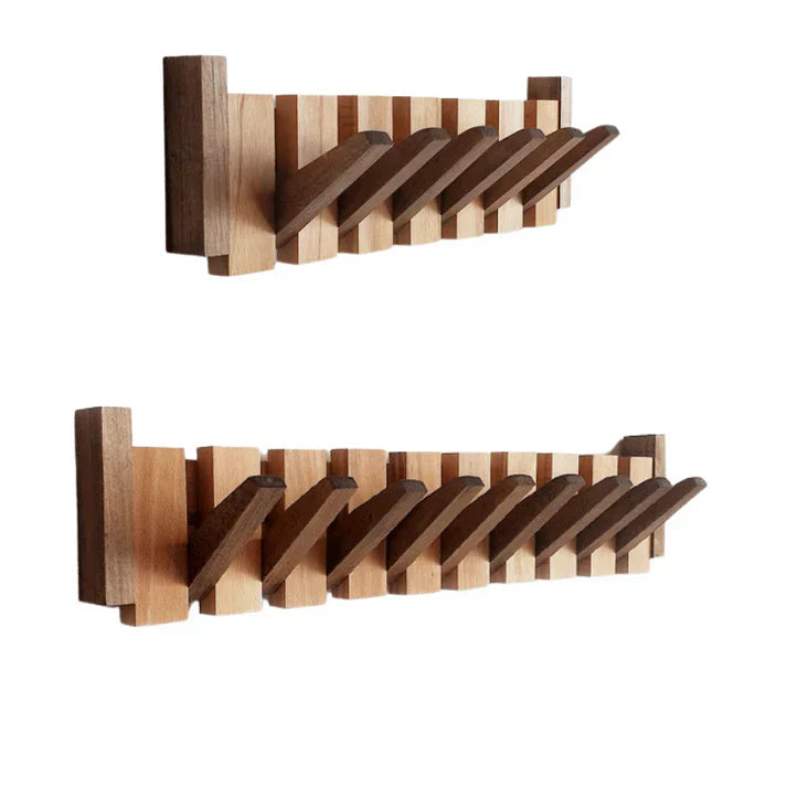 HARMONYCOAT Wall Rack - Artistic wooden wall coat rack in piano design for hallway & home